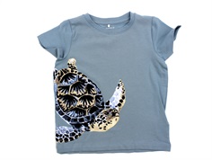 Name It smoke blue t-shirt skildpadde
